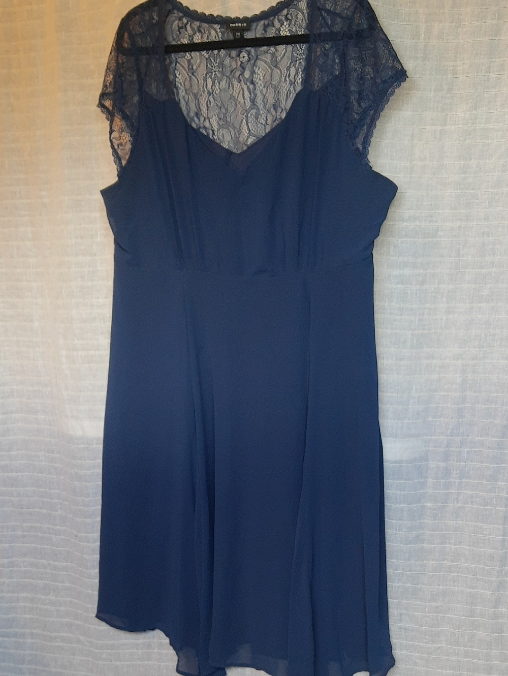 torrid Navy Lace-Top Midi Dress